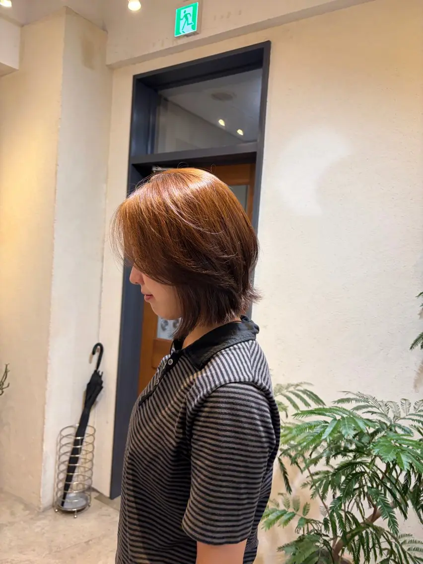 ミディアム 池田 味優のヘアスタイル