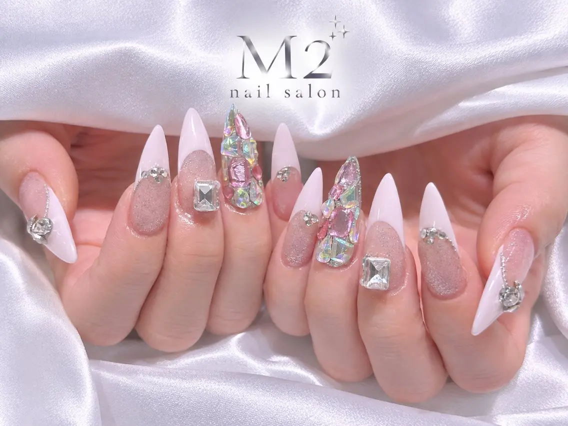 ネイル ハンドネイル 長さだし専門店 M2 rikaのネイルデザイン