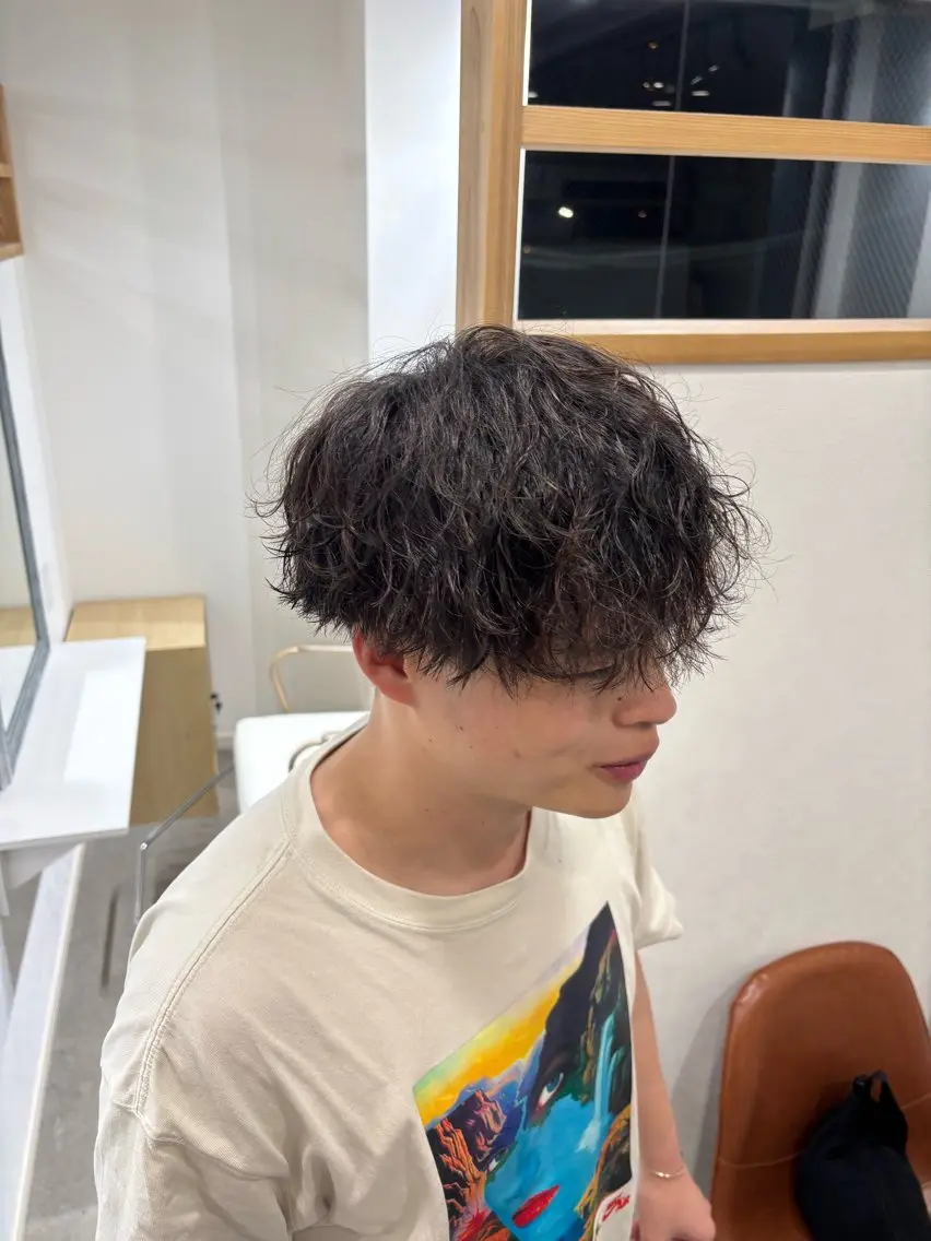 パーマ メンズ カット パーマ トリートメント メンズ&髪質改善縮毛 矯正【平山🔥拓哉】のヘアスタイル