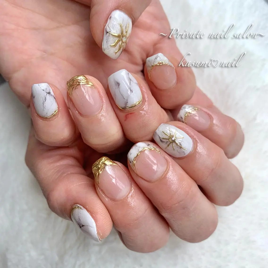 ネイル アートネイル ラメ(グリッター) マグネットネイル ミラーネイル 持ち込み KASUMI♡ Nailのネイルデザイン
