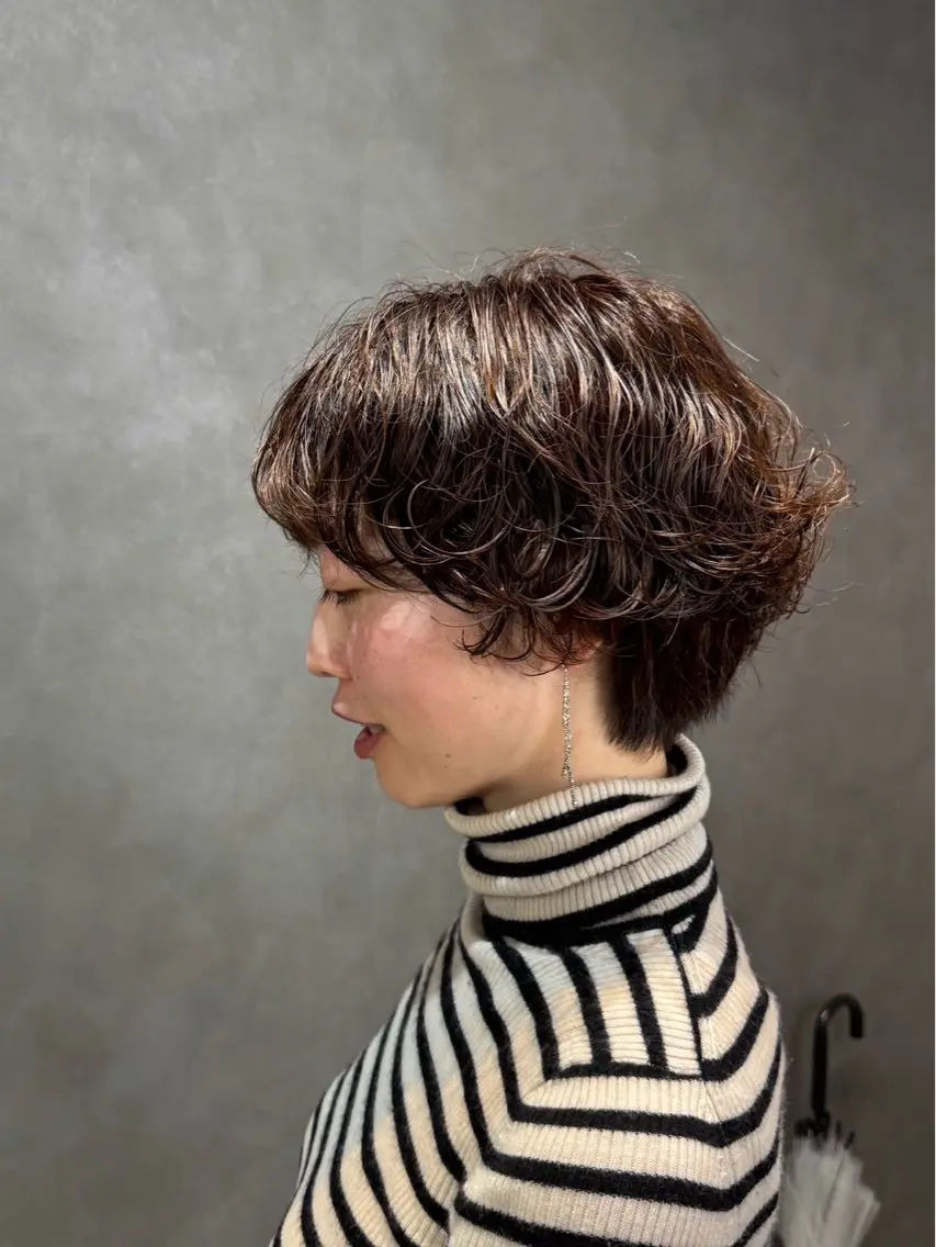 ショート ショートヘア カット パーマ 🦥じゅんぺい∕ショ ート∕パーマ∕艶髪✨のヘアスタイル