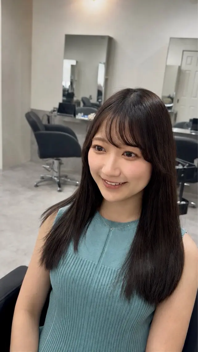 ロング カット ヘアカラー トリートメント 🫧とぅるん艶髪🫧 透明感カラー×猿渡のヘアスタイル
