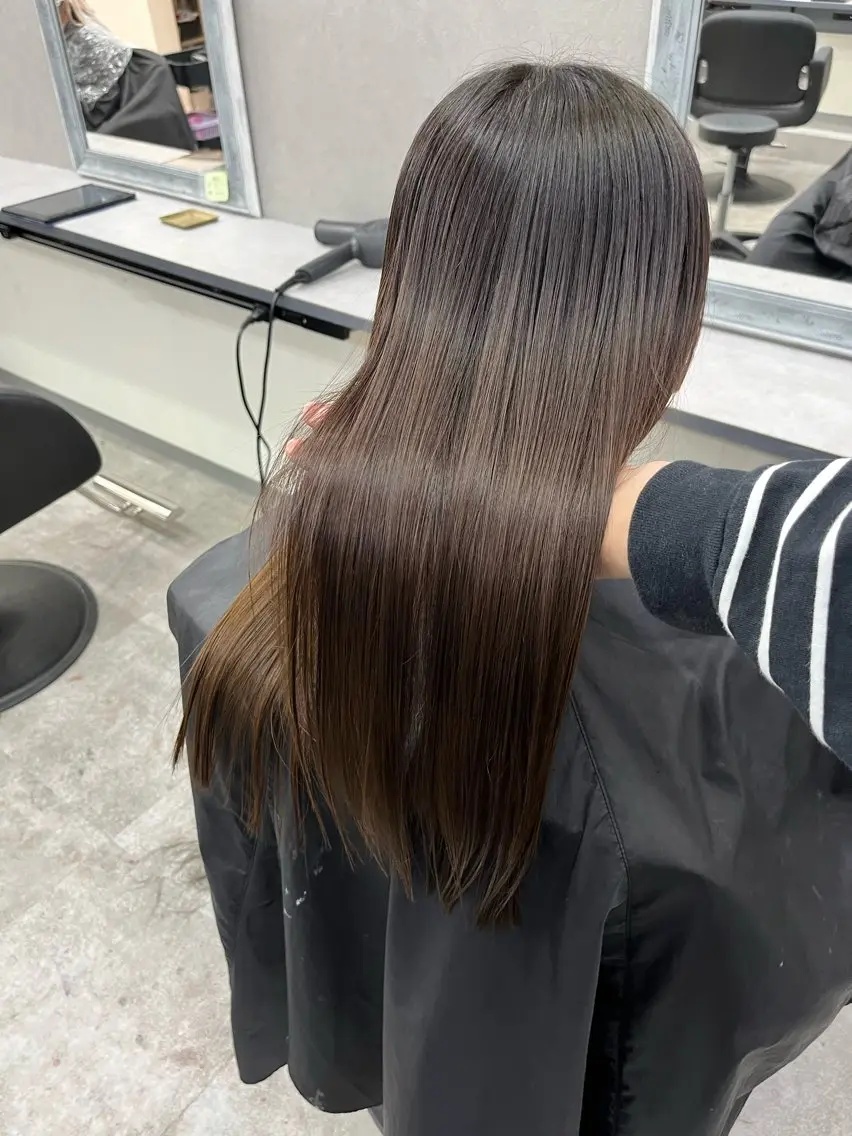 ロング カラー 髪質改善 トリートメント カット トリートメント ブリーチ有無Wカラー メンズパーマ大成のヘアスタイル