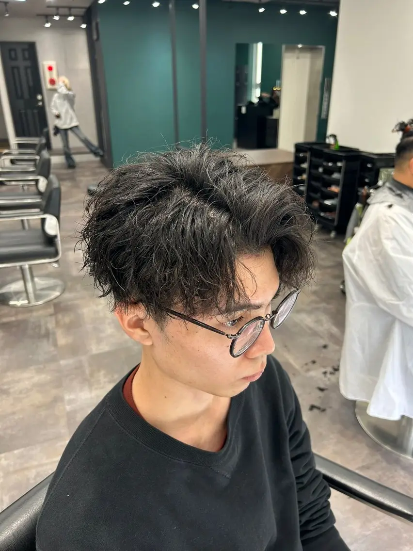 ミディアム パーマ メンズ 🐠メンズ特化🐠 井上風冴のヘアスタイル