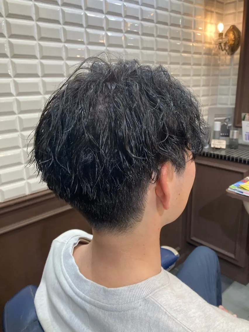 パーマ メンズ カット パーマ トリートメント ルピナス中田店長 山口大地のヘアスタイル