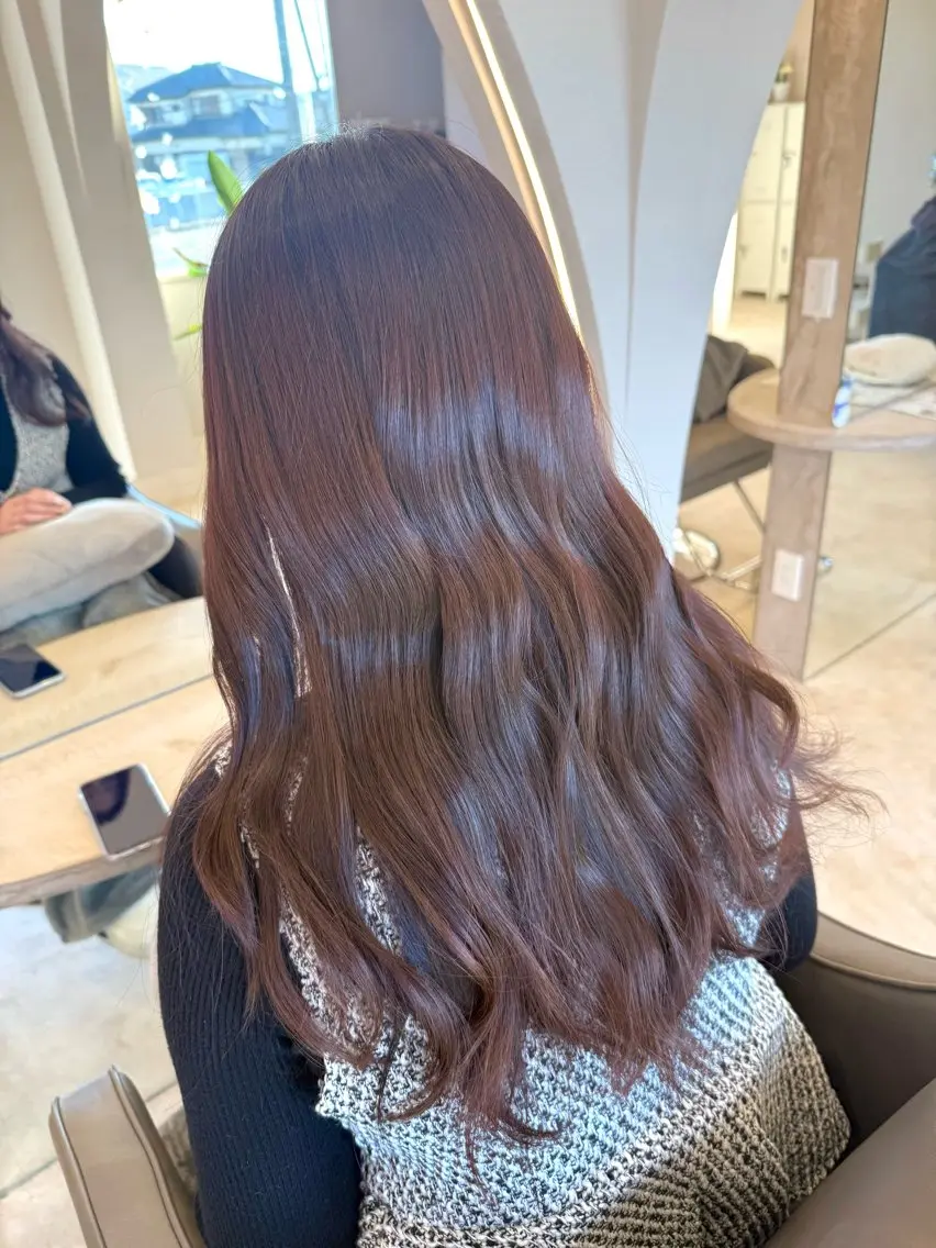 ミディアム カラー ブラウンカラー チョコレートブラウン 透明感カラー 中林 優太のヘアスタイル