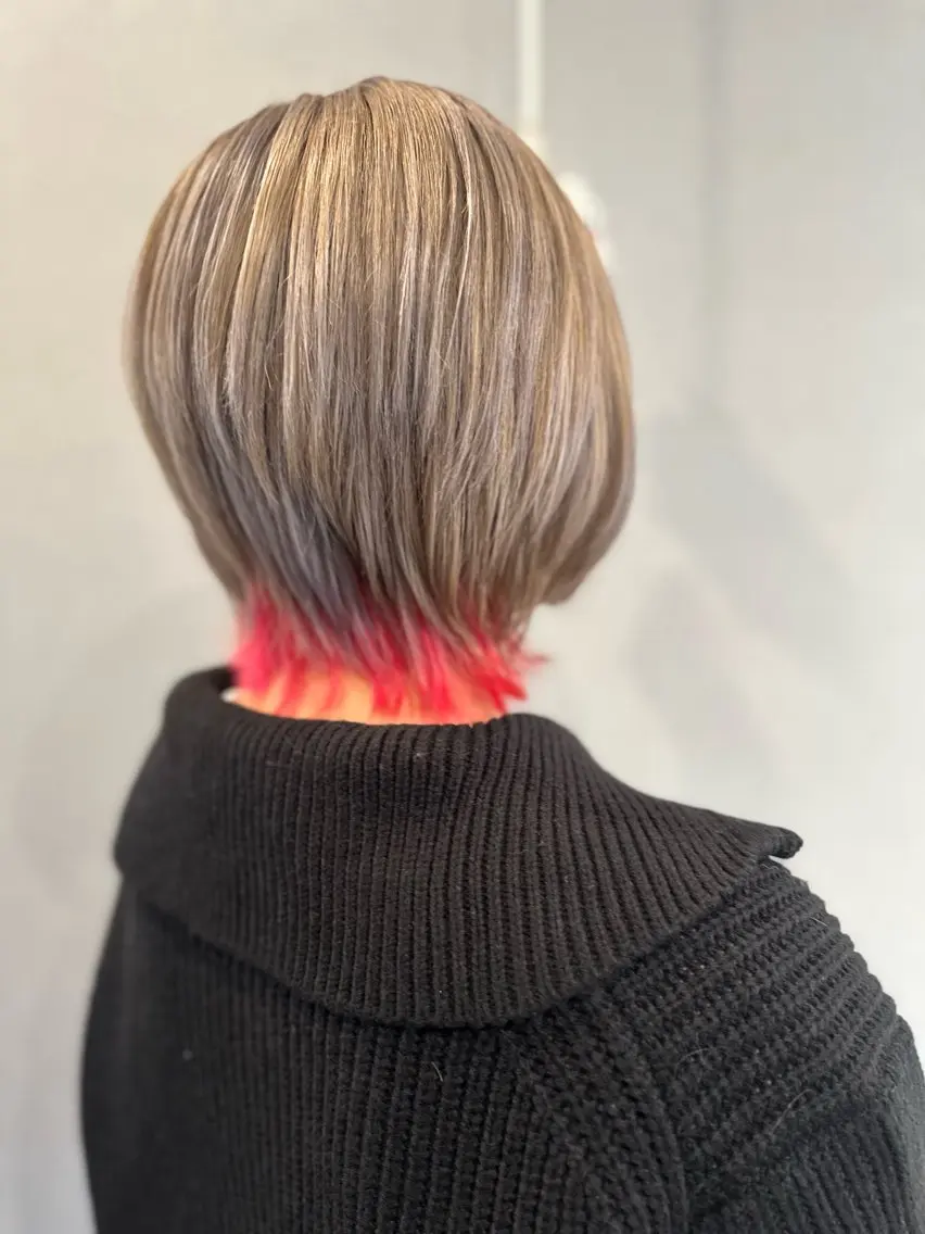 ショート カラー カット ヘアカラー トリートメント K Harukaのヘアスタイル