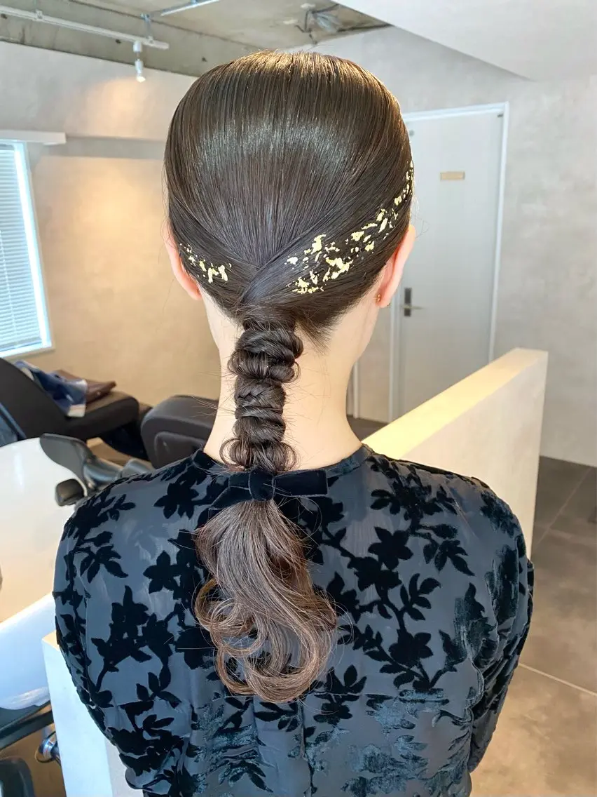 ヘアアレンジ 結婚式・ブライダル ヘアセット ヘアセット&カラー 🩷miwaのヘアスタイル