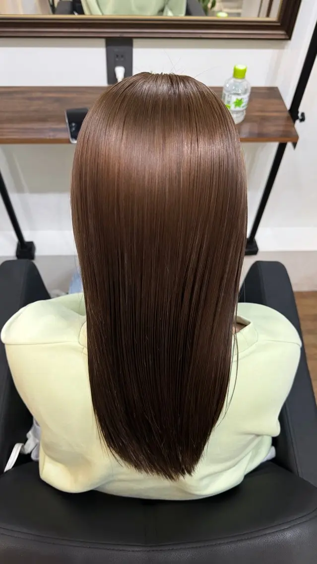 ロング カラー ブリーチ ブリーチなしカラー ヘアカラー トリートメント 椎葉 祐也のヘアスタイル