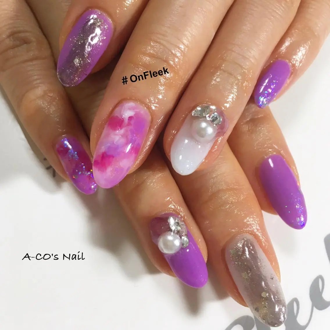 ネイル フットネイル NailSalon ＃OnFleekのネイルデザイン