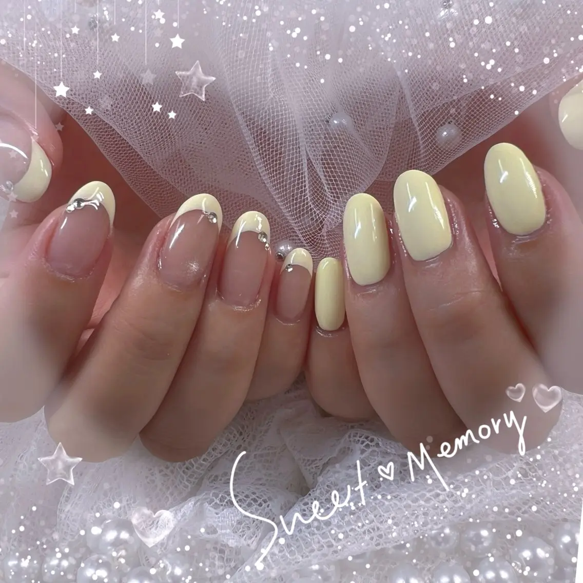 ネイル チークネイル フレンチネイル ガーリー ガラスフレンチ グラデーション ハンドネイル ハンドケア Chill Nailsalonのネイルデザイン