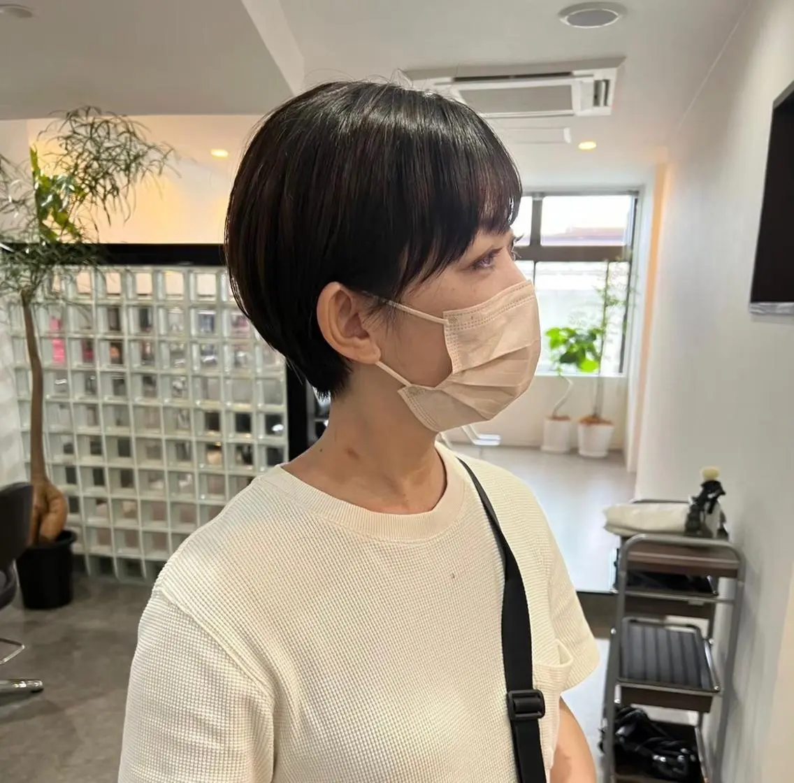 ショート 髪質改善 トリートメント タナカ レイヤのヘアスタイル
