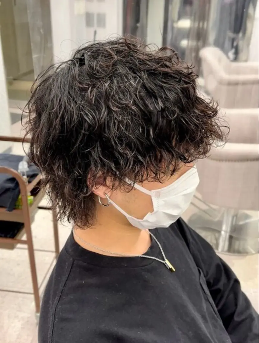 メンズ メンズパーマ カット パーマ JUNA💜/艶カ ラー/艶髪/髪質改善のヘアスタイル