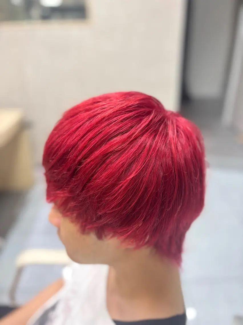 ショート カラー メンズ ヘアカラー メンズ特化韓国風 パーマスタイル/りんのヘアスタイル