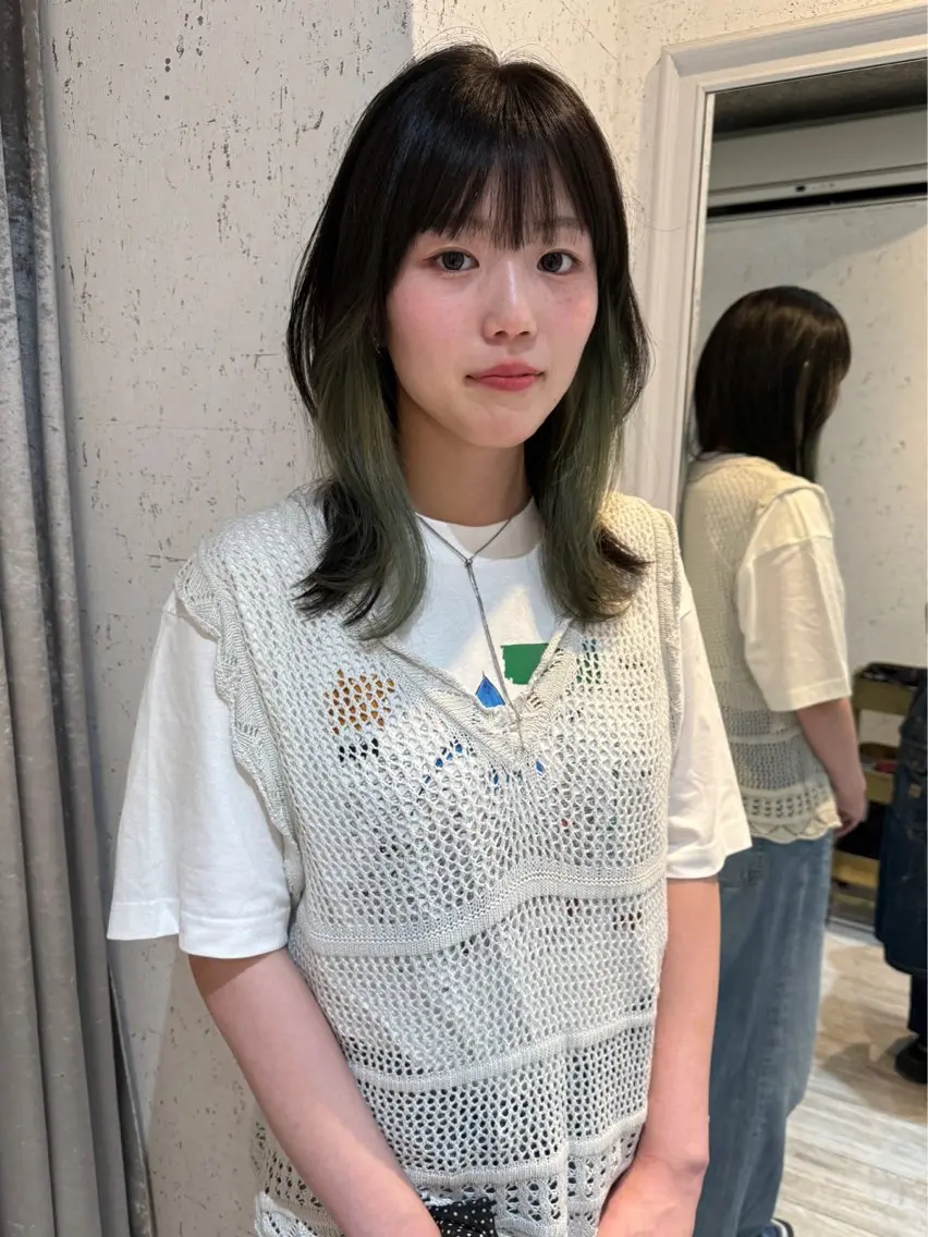 ミディアム カラー カット ヘアカラー トリートメント mai / linoah˚✧のヘアスタイル