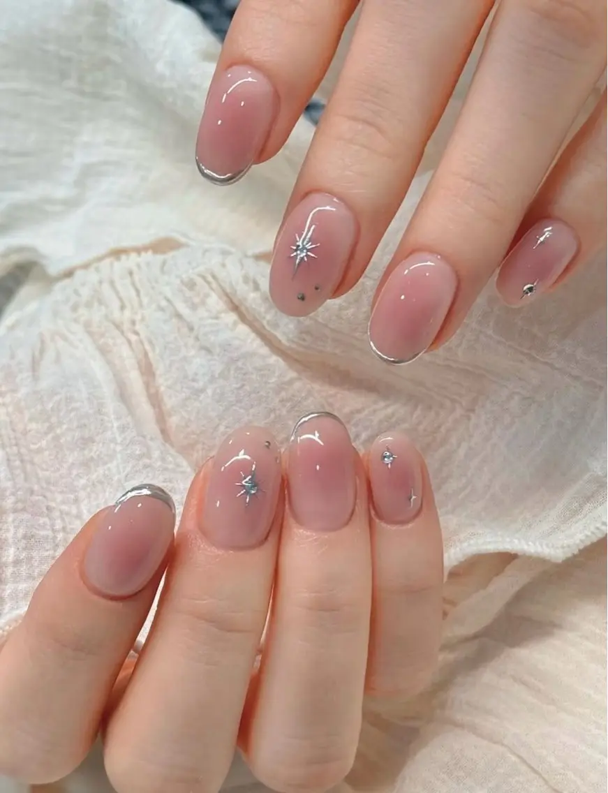 ネイル ハンドネイル H3 Nail Tsuki🦋💙のネイルデザイン