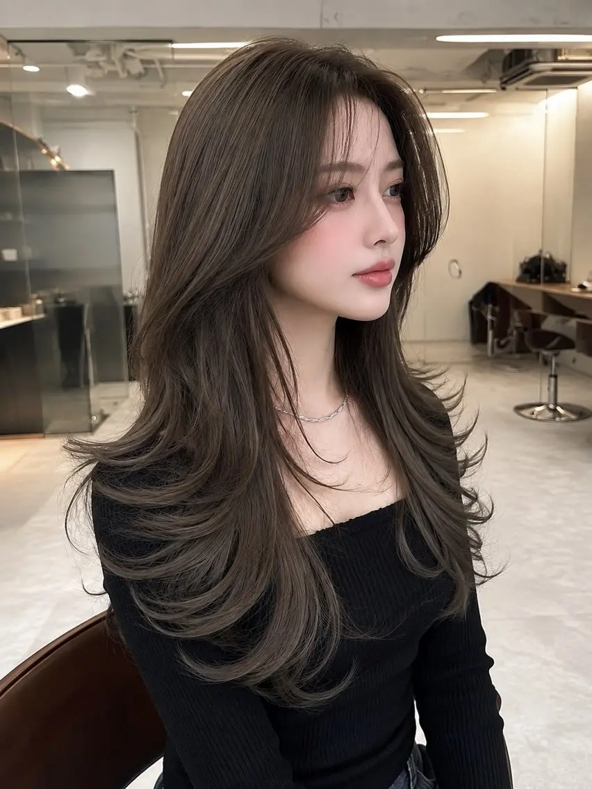 ロング 韓国風・透明感・艶髪 🩵Hanaka◝✩のヘアスタイル