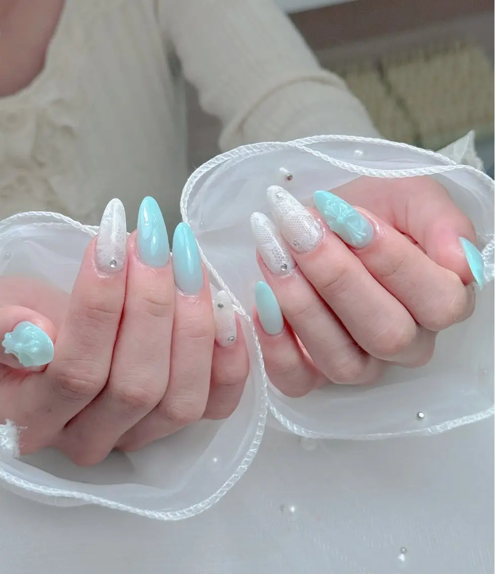 ネイル アートネイル ジェルネイル 韓国ネイル ロングネイル 持ち込み ハンドネイル Blingg NailStudioのネイルデザイン
