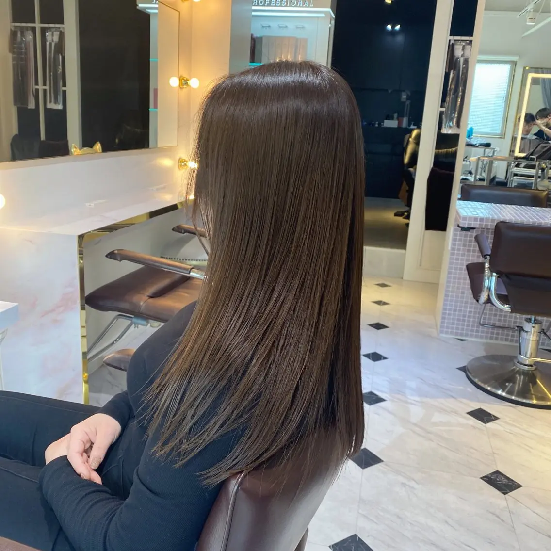 セミロング カラー ベージュカラー 髪質改善 トリートメント ヘアカラー トリートメント 梅田中崎町髪質改善 /オキヒロト/エコルのヘアスタイル