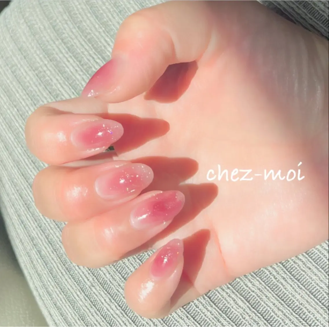ネイル チークネイル フラッシュネイル 持ち込み 🔹Chez-moi 🔹mayuのネイルデザイン