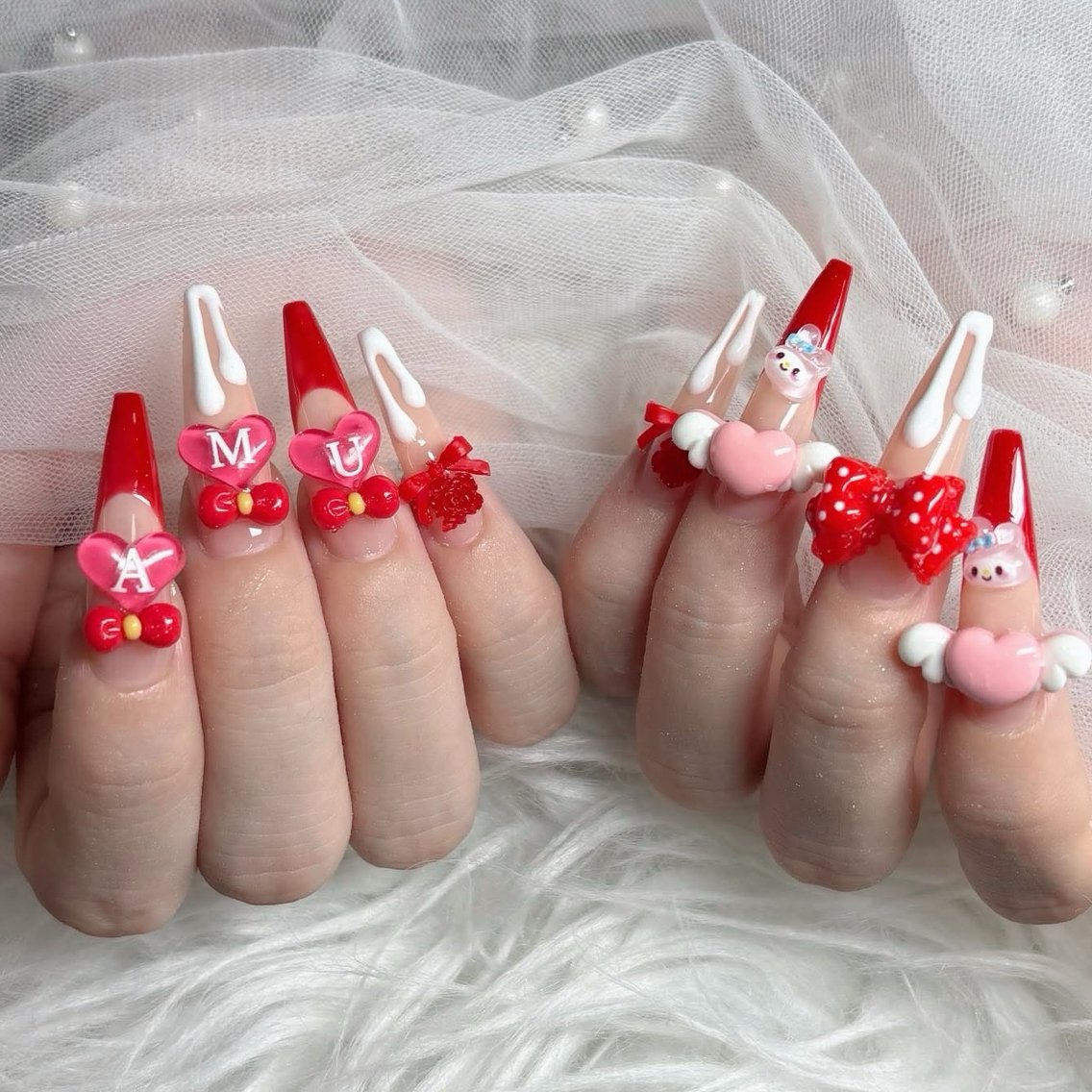 ネイル フットネイル フレンチネイル グラデーション 韓国ネイル ロングネイル ハンドネイル HOT Nail Salonのネイルデザイン