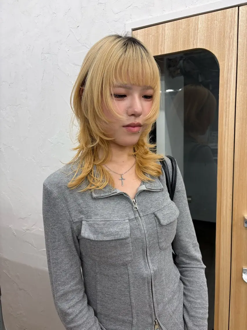 セミロング カラー カット ヘアカラー トリートメント haru/レイヤー/ ダブルカラーのヘアスタイル