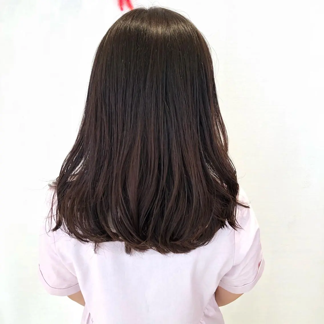 ロング カラー ピンクカラー 小顔レイヤー/ ベージュ🤍Rieのヘアスタイル