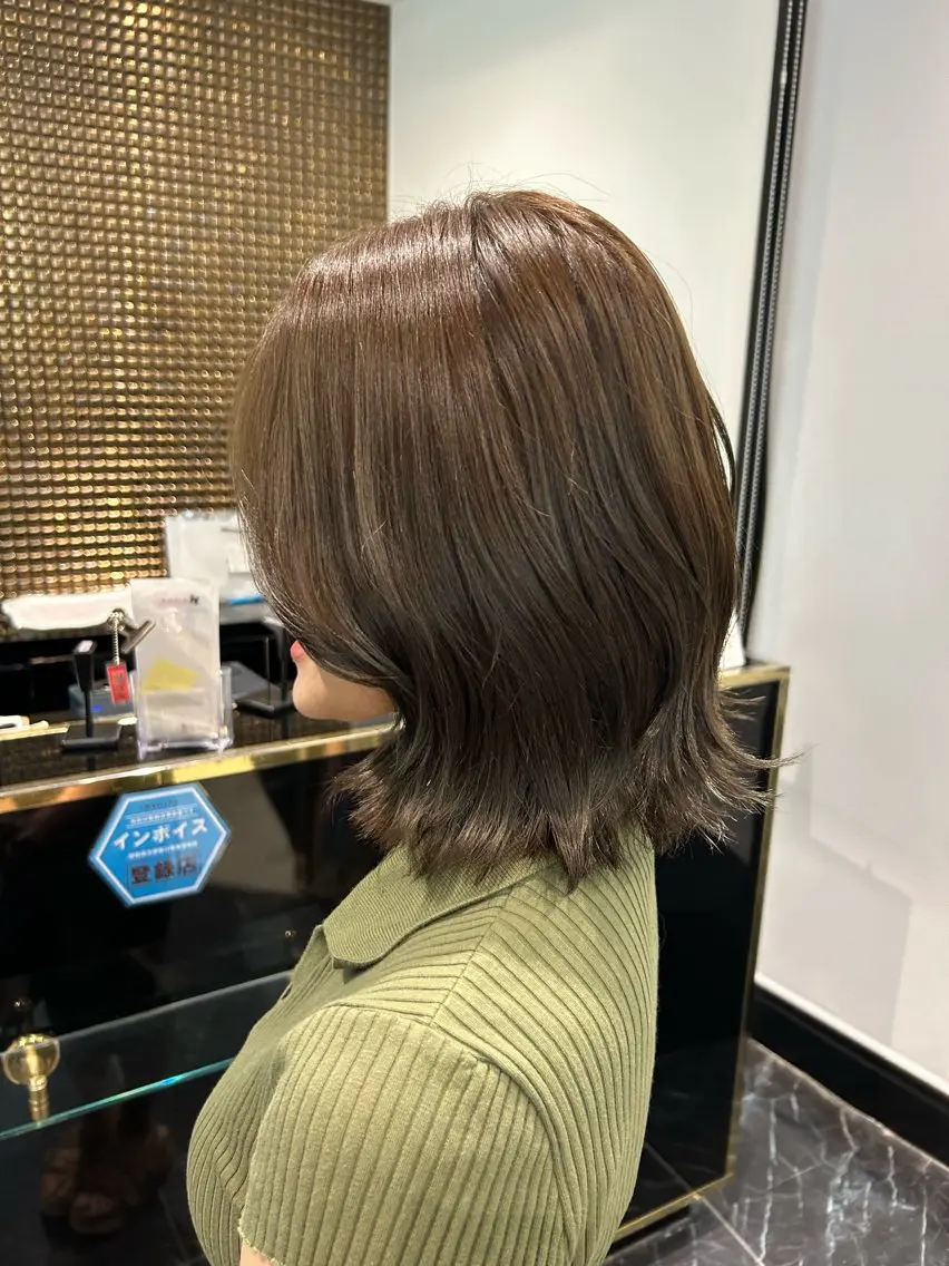 ミディアム カラー カット ヘアカラー トリートメント ishizuka toaのヘアスタイル