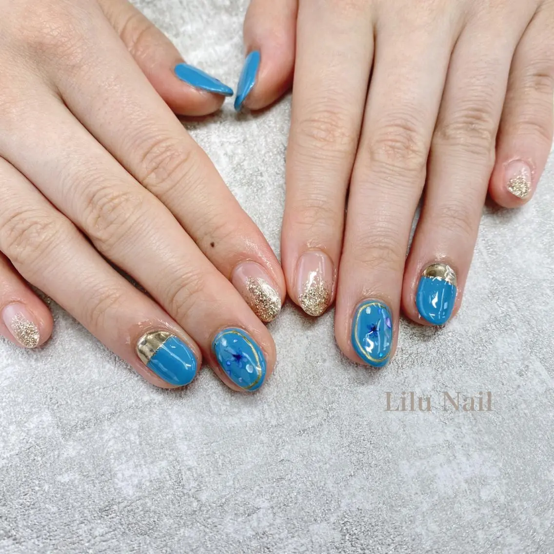 ネイル ニュアンスネイル モチの良さ◉ フィルインネイル♡のネイルデザイン