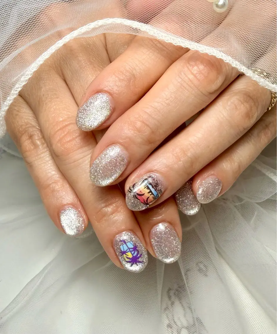 ネイル アニマル柄 アートネイル チークネイル フラッシュネイル フラッシュマグ Mai’s nailのネイルデザイン