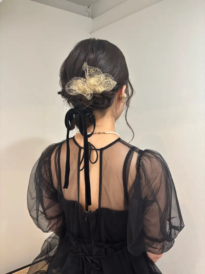 結婚式やイベントのヘアアレンジ 🥂⟡.·の写真