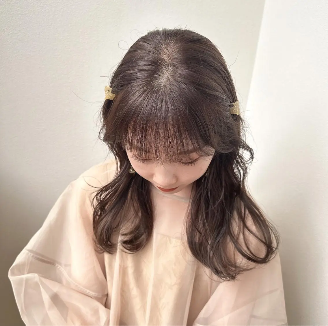 ミディアム カラー ベージュカラー ラベンダーカラー ラベンダーベージュ Sherry/R 三川町　木村祐里奈のヘアスタイル