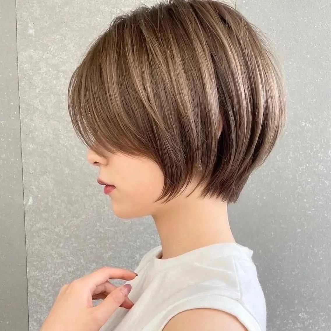 ショート ショートボブ ボブ くびれヘア ショートヘア 無料募集/ ショートカット 日向のヘアスタイル