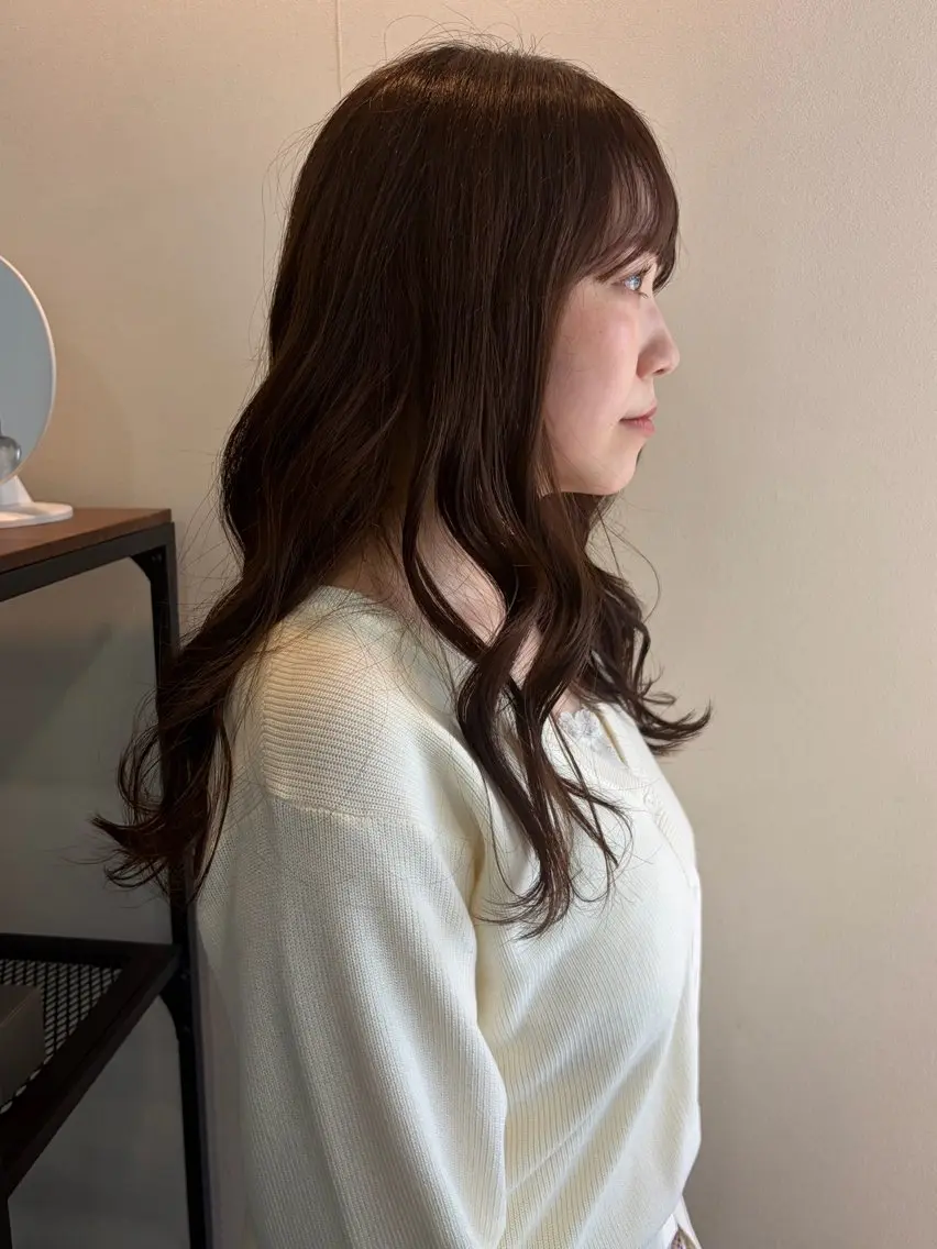 ロング カラー カット ヘアカラー トリートメント 透明感カラー🩵レイ ヤー/chiharuのヘアスタイル
