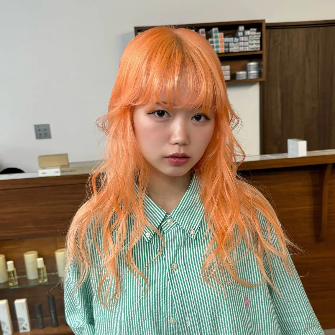 セミロング カラー エクステモデル募集 💗大阪梅田/川上のヘアスタイル