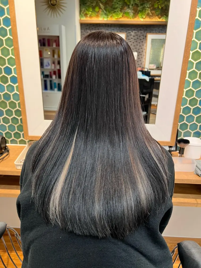 ロング 縮毛矯正 縮毛矯正 西村 和樹のヘアスタイル