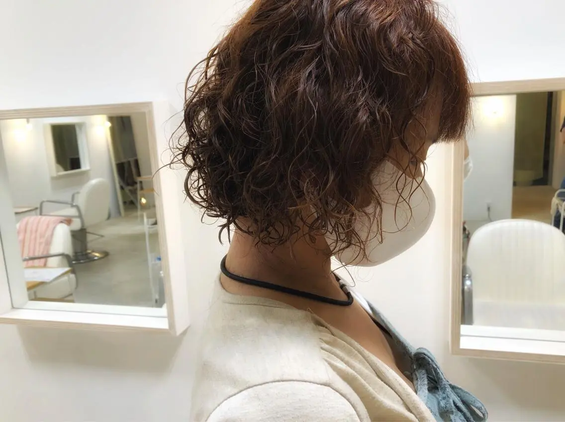 ショート カラー パーマ メンズ メンズパーマ cipre/レイヤー 透明感/miyabiのヘアスタイル