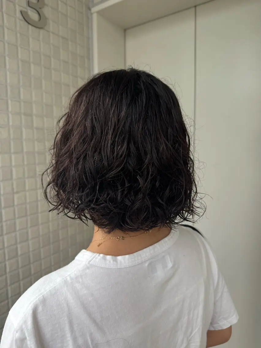 ショート パーマ 縮毛矯正/シール エクステ/艶髪ひふみのヘアスタイル