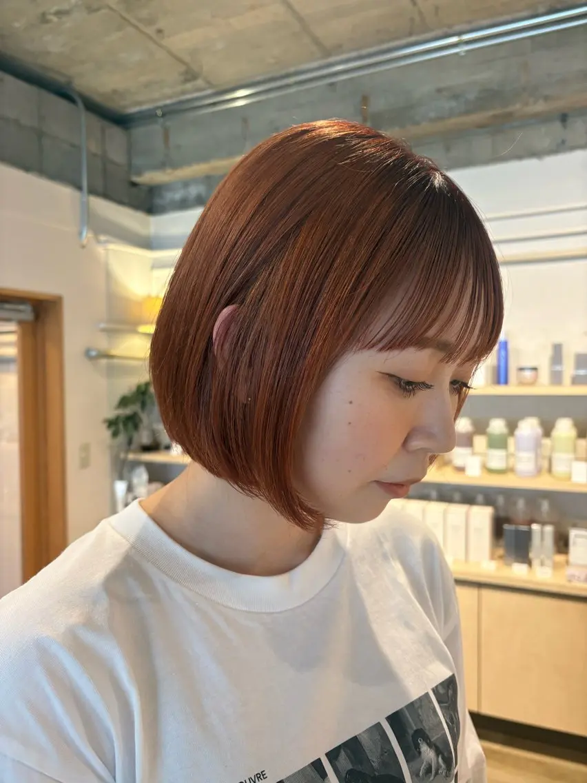 ショート カラー ブリーチ ブラウンカラー ai ㅤのヘアスタイル