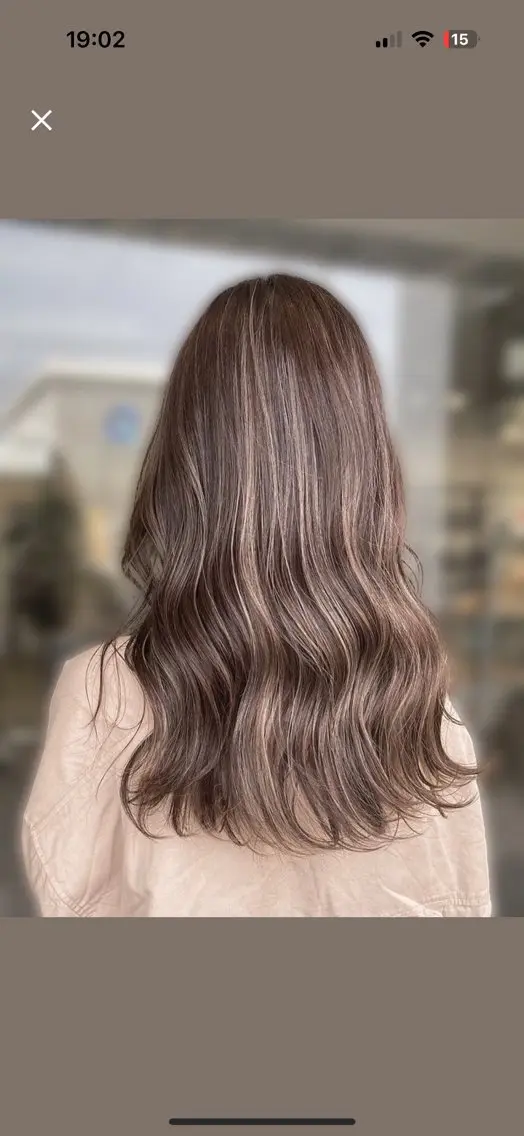 セミロング カット ヘアカラー センター南 髪質改善 大引 優のヘアスタイル
