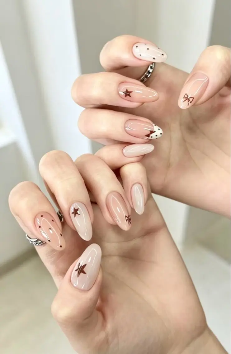 ネイル 韓国ネイル 持ち込み ニュアンスネイル ネイルチップ ハンドネイル Doraemi ANA.CHUOのネイルデザイン