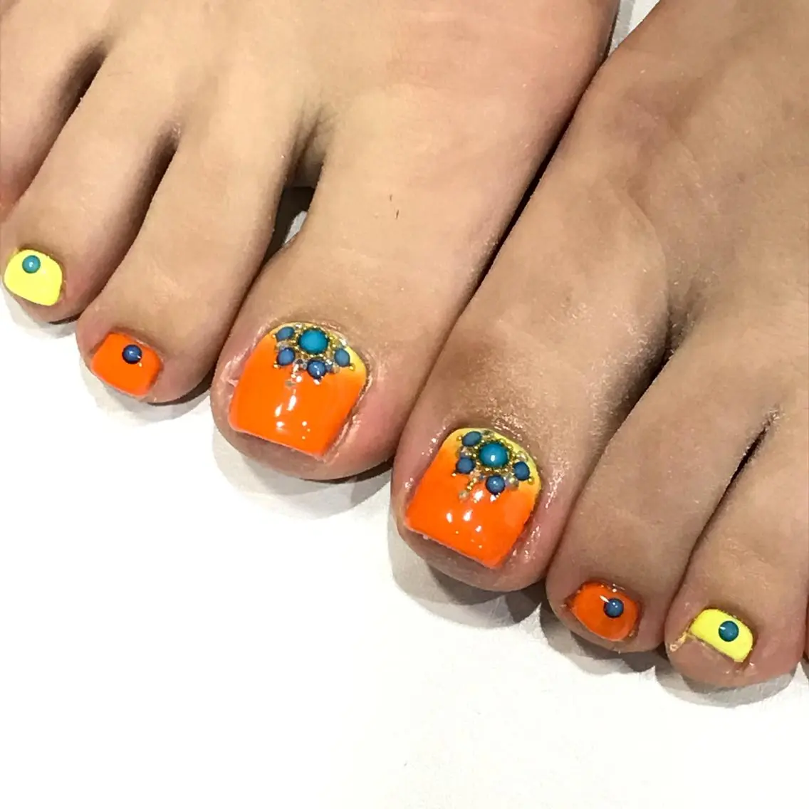 ネイル 渋谷／チップ長さ出し 👑アプレgel-xのネイルデザイン