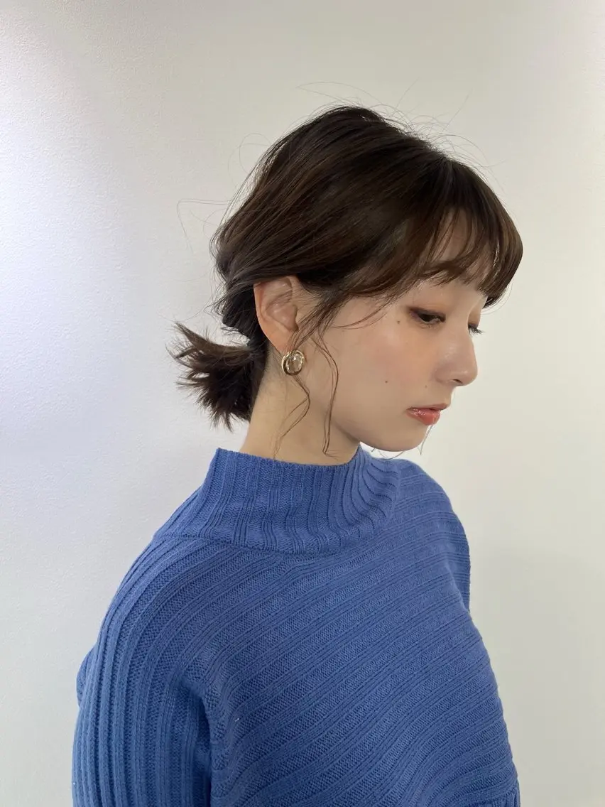 ミディアム カラー 透明感カラー カット ヘアカラー トリートメント Libre 西野圭一のヘアスタイル