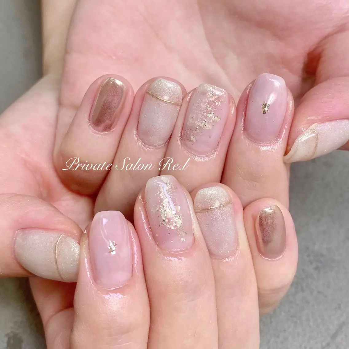 ネイル ニュアンスネイル モチの良さ◉ フィルインネイル♡のネイルデザイン
