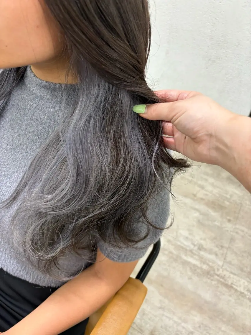 ロング カラー カット ヘアカラー トリートメント ヘッドスパ ヘアセット ️韓国ヘア/レイヤー カット❤️Yūkaのヘアスタイル