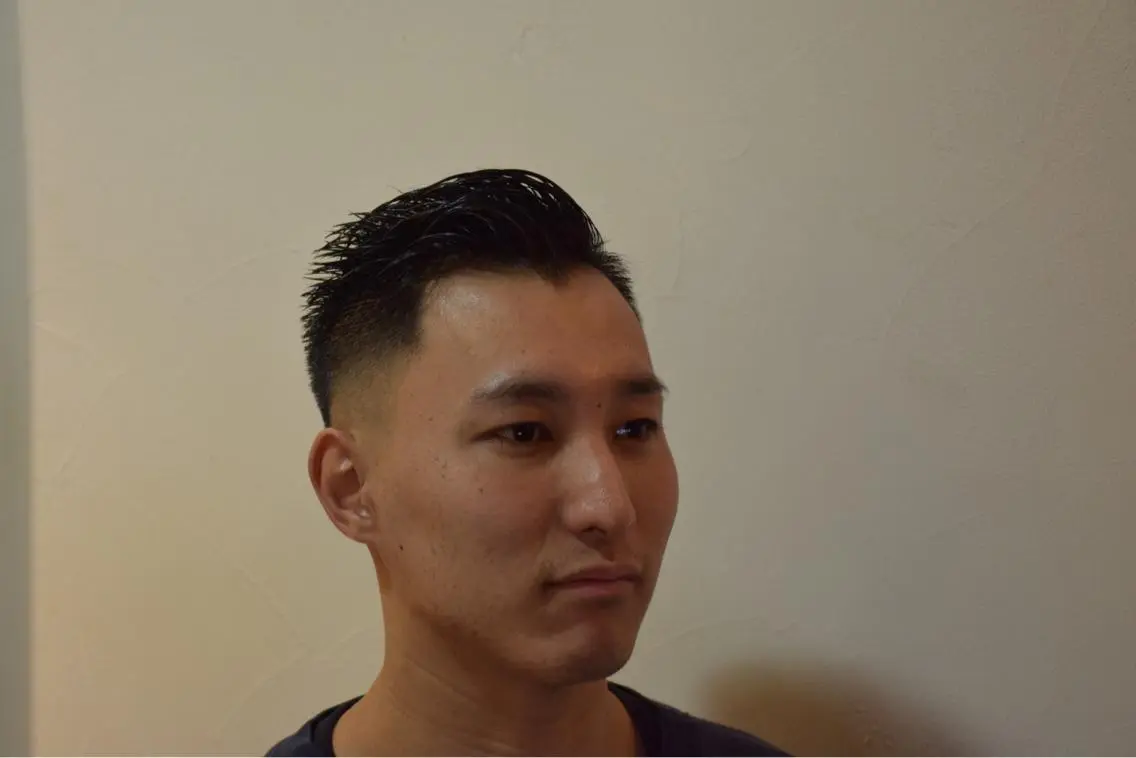 ショート メンズ カット 福井 稜平のヘアスタイル