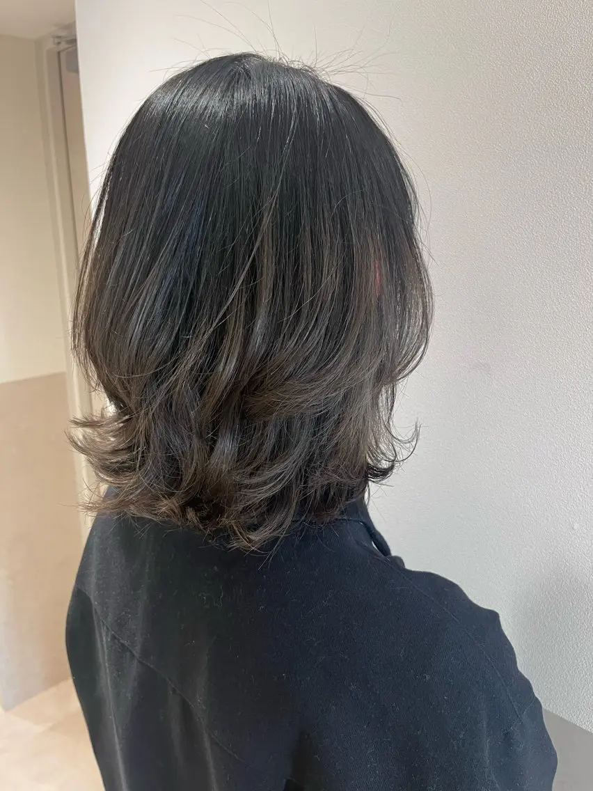 ミディアム カラー カット ヘアカラー トリートメント 🍀ナガヤマ ヒデアキ🍀のヘアスタイル