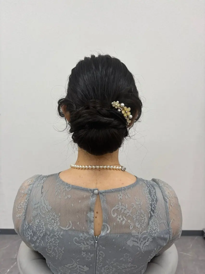 ✨️【王道ブライダルアップヘアセット】✨️ヘアアクセサリーご持参可能、当店パールピンプレゼント✨️の写真