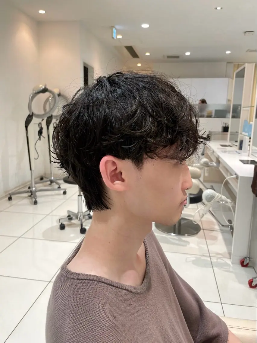 ショート パーマ メンズ メンズパーマ 樋笠 知佳のヘアスタイル