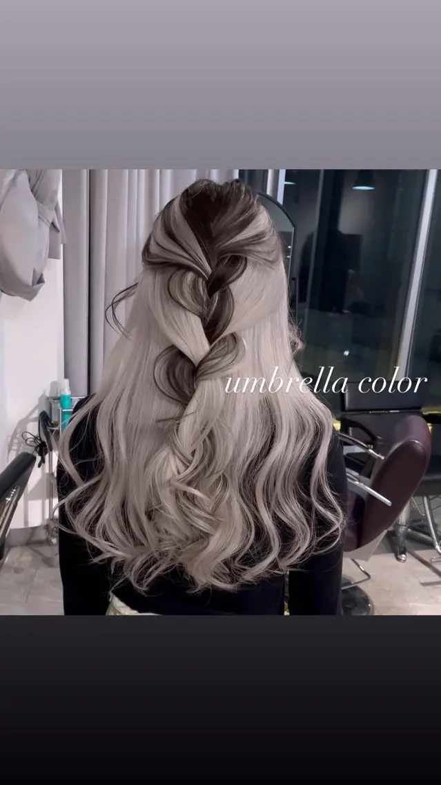 ロング カラー カット ヘアカラー トリートメント ヘアセット 💜ハイトーン💛 マジカルかいちゃんのヘアスタイル